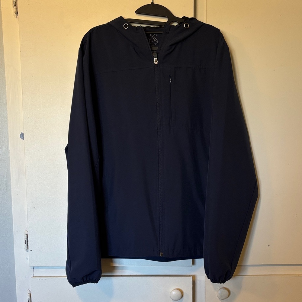 Men's Swannies Golf Navy Hooded Lightweight Jacket